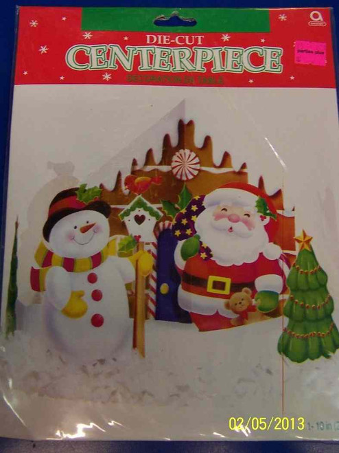 Santa & Snowman Christmas Holiday Party Decoration Centerpiece