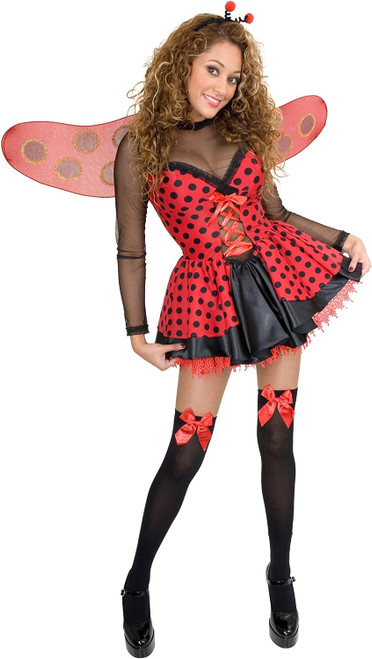 Love Bug Ladybug Lady Insect Animal Fancy Dress Up Halloween Sexy Adult Costume