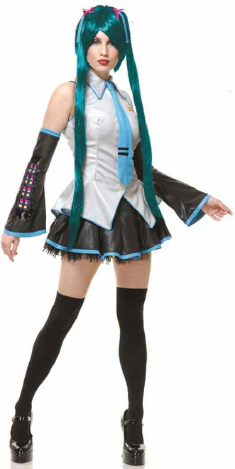 Vocaloid Hatsune Miku Japanese Anime Girl Fancy Dress Halloween Adult Costume