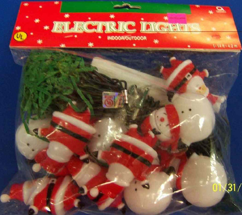 Santa & Snowman Christmas Holiday Party Decoration Electric Lights