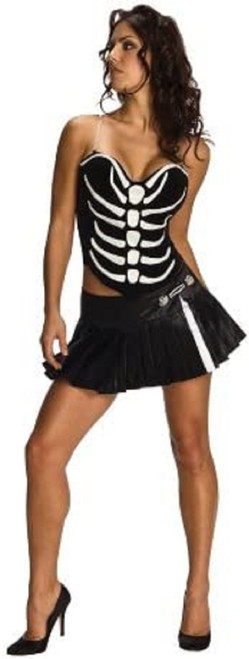 Sexy Skeleton Corset Day Dead Dia Muertos Fancy Dress Up Halloween Adult Costume