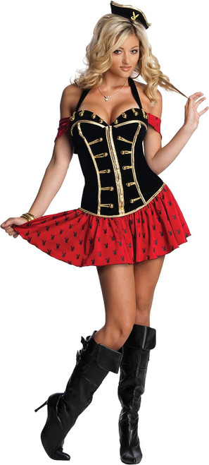 High Seas Honey Caribbean Pirate Playboy Fancy Dress Up Halloween Adult Costume