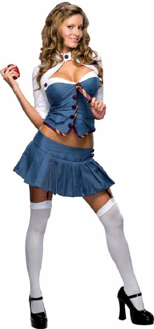 Night School Girl Naughty Student Fancy Dress Up Halloween Sexy Adult Costume
