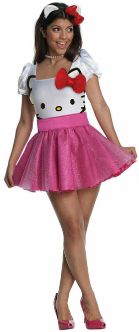Hello Kitty Tutu Retro Secret Wishes Fancy Dress Up Halloween Sexy Adult Costume