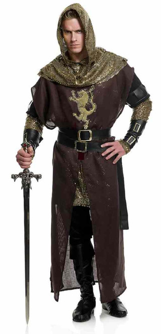 Dark Knight Medieval Guard Warrior Fancy Dress Up Halloween Deluxe Adult Costume
