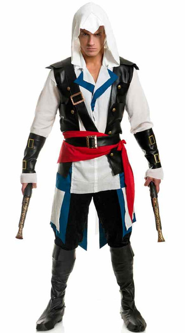 Cutthroat Pirate Man Assassin's Creed Fancy Dress Halloween Deluxe Adult Costume