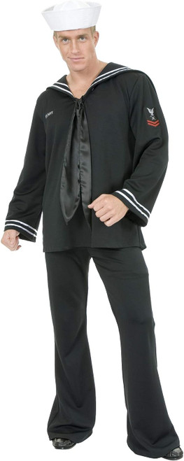 South Seas Sailor Sea Navy Popeye Black Dress Up Deluxe Halloween Adult Costume