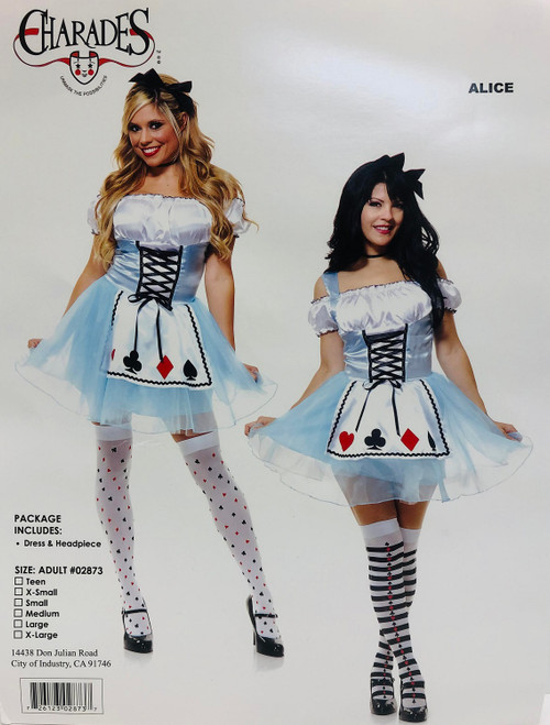 Alice Sexy Storybook Fairy Tale Wonderland Fancy Dress Halloween Adult Costume