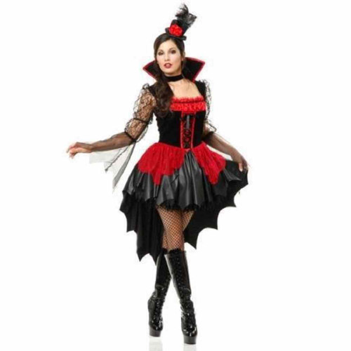 Vampiress Ball Gothic Vampire Fancy Dress Up Halloween Deluxe Adult Costume