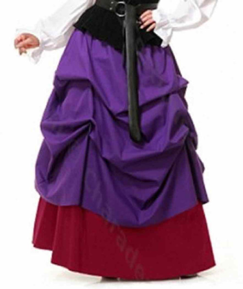 Gathered Skirt Country Wench Marie Antoinette Halloween Adult Costume 2 COLORS