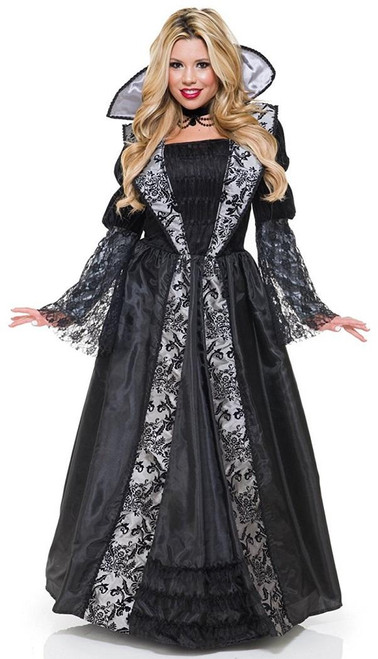 Vampire Countess Gothic Queen Fancy Dress Up Halloween Deluxe Adult Costume