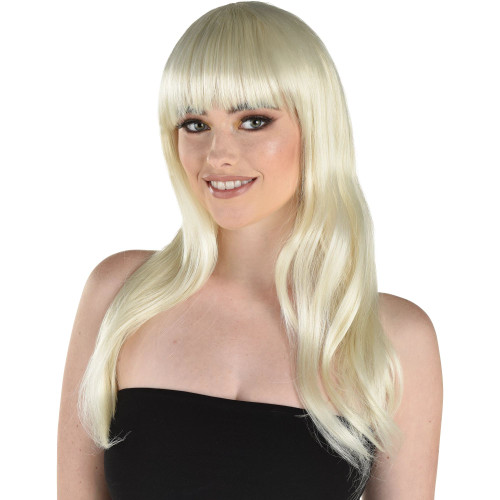 Straight Bangs Wig Fancy Dress Up Halloween Adult Costume Accessory 2 COLORS