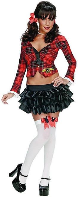 Prep School Girl Catholic Playboy Fancy Dress Up Halloween Sexy Adult Costume