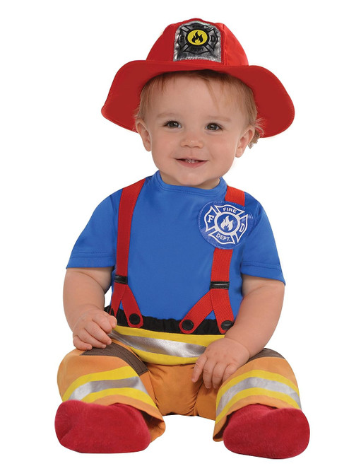First Fireman Fire Chief Firefighter Cute Fancy Dress Halloween Child Costume