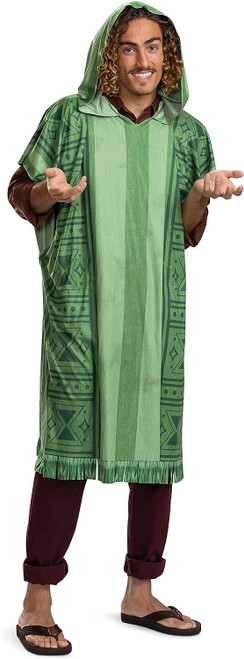 Bruno Poncho Disney Encanto Movie Green Fancy Dress Up Halloween Adult Costume