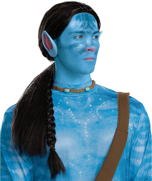 Jake Sully Wig Reef Look Avatar 2 Fancy Dress Halloween Adult Costume Accessory