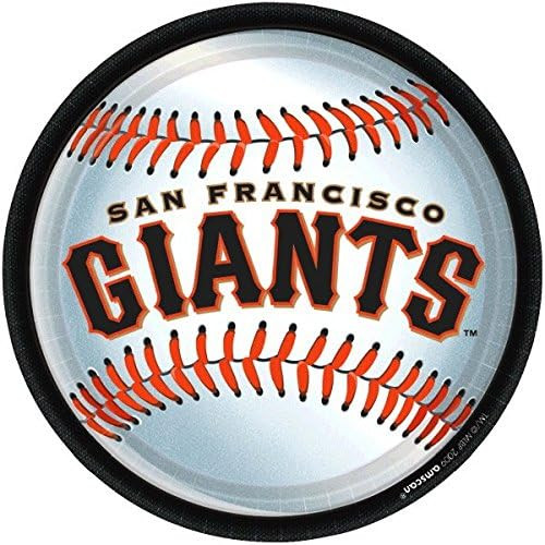 San Francisco Giants MLB Pro Baseball Sports Party Bulk 9" Paper Dinner Plates