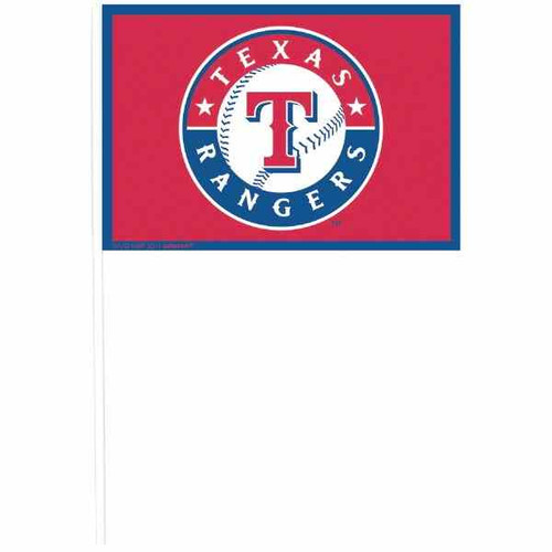 Texas Rangers MLB Pro Baseball Sports Banquet Party Favor Stick Plastic Flags