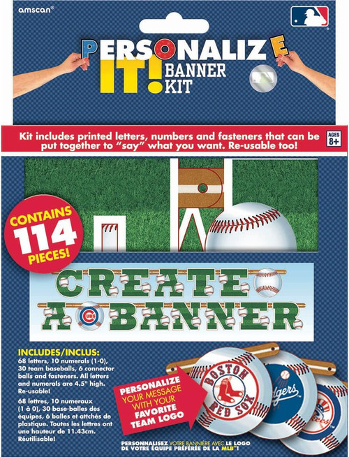 Major League Baseball MLB Create A Banner Jointed Letter Party Decoration Kit