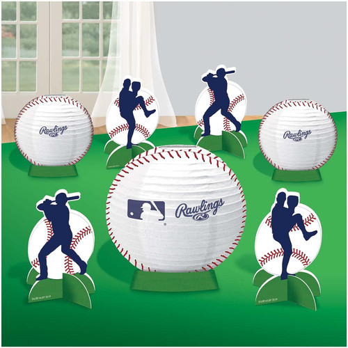 Rawlings MLB Pro Baseball Sports Theme Party Decoration Table Centerpiece Kit