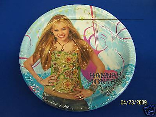 Hannah Montana Miley Cyrus Pop Star Kids Birthday Party 9" Paper Dinner Plates