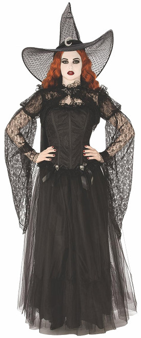 Shadowy Shrug Top Gothic Black Fancy Dress Up Halloween Adult Costume Accessory