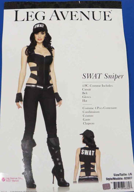 SWAT Sniper Special Police Cop Officer Fancy Dress Halloween Sexy Adult Costume