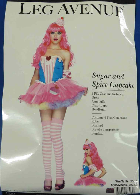 Sugar Spice Cupcake Chef Baker Food Fancy Dress Up Halloween Sexy Adult Costume