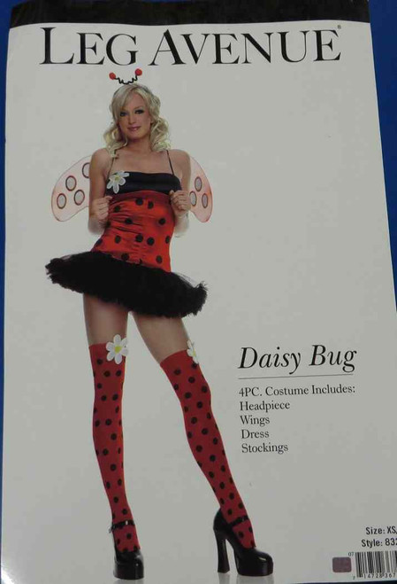 Daisy Bug Ladybug Animal Insect Wings Fancy Dress Halloween Sexy Adult Costume
