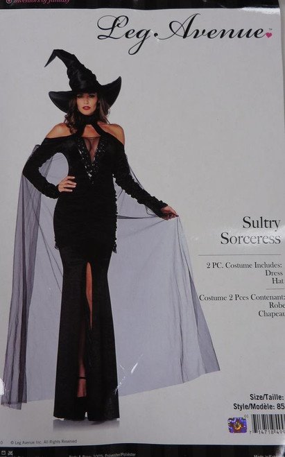 Sultry Sorceress Wicked Witch Gothic Fancy Dress Up Halloween Sexy Adult Costume