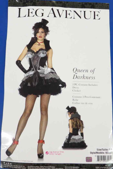 Queen of Darkness Gothic Vampire Fancy Dress Up Halloween Sexy Adult Costume