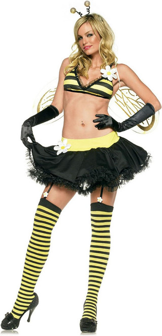 Daisy Bee Bumble Insect Animal Fancy Dress Up Halloween Sexy Adult Costume