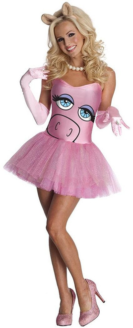 Miss Piggy Tutu Muppets Disney Animal Fancy Dress Halloween Sexy Adult Costume