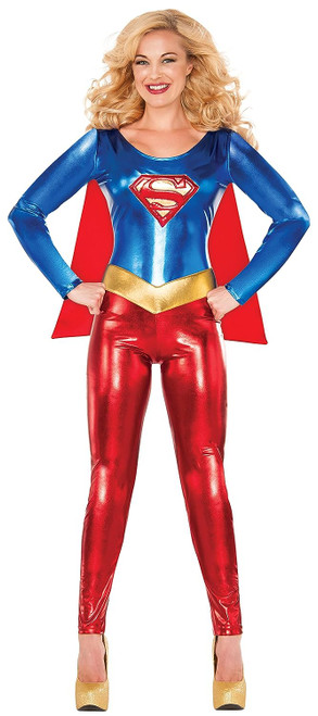 Supergirl DC Comics Superhero Style Fancy Dress Halloween Deluxe Adult Costume