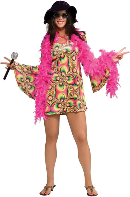 Psycha-Delia 60's Hippie Flower Child Retro Fancy Dress Halloween Adult Costume