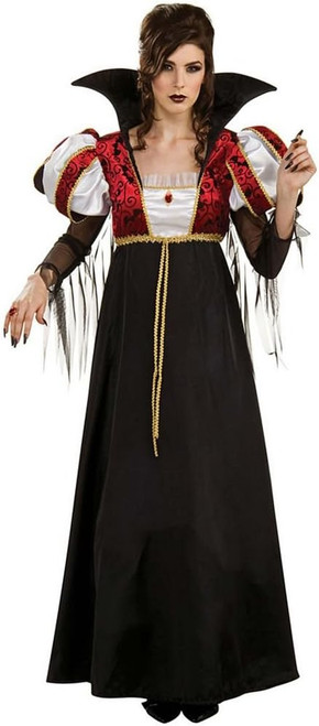 Royal Vampira Vampire Queen Gothic Twilight Fancy Dress Halloween Adult Costume