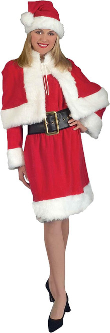 Miss Santa Claus Mrs Christmas Holiday Fancy Dress Up Halloween Adult Costume