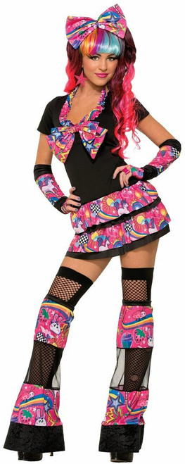 Sweet Trixie Candy Sugar Vibe Rave Party Fancy Dress Halloween Adult Costume