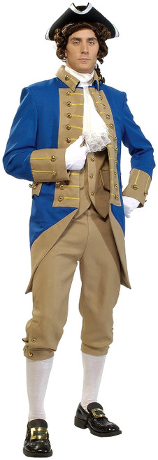 George Washington Colonial Founding Father Fancy Dress Halloween Adult Costume