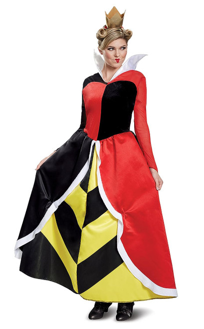 Queen of Hearts Disney Villains Alice Wonderland Fancy Dress Halloween Costume