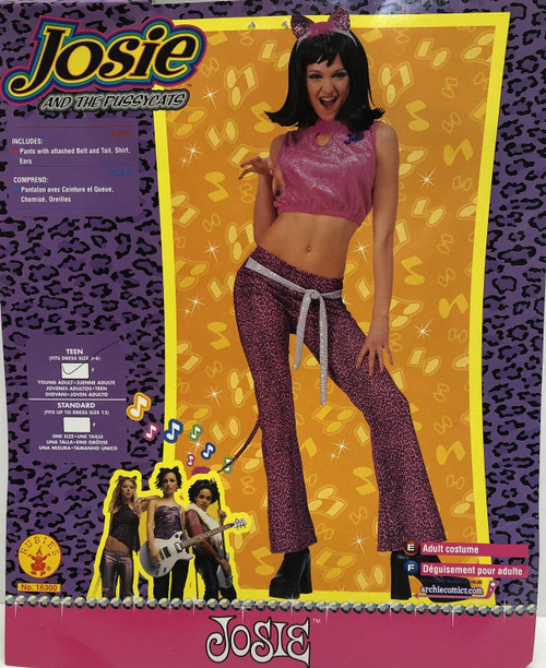 Josie & the Pussycats Pink Movie Pop Star Fancy Dress Up Halloween Adult Costume