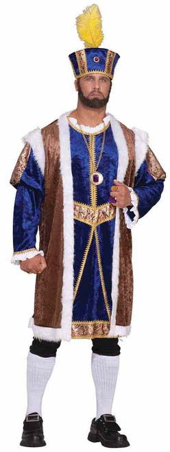 Henry VIII King Medieval Renaissance Dress Up Halloween Plus Size Adult Costume