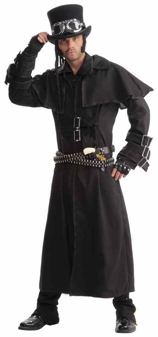Steampunk Duster Coat Victorian Western Fancy Dress Up Halloween Adult Costume