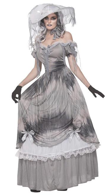 Belle of the Dead-U-Tante Ghost Spirit Fancy Dress Up Halloween Adult Costume