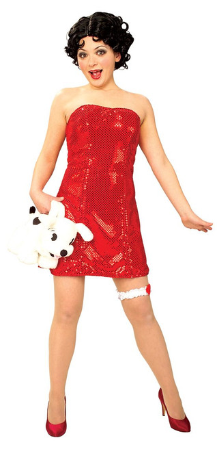 Betty Boop Flapper Red Starlet Retro Cute Dress Up Halloween Sexy Adult Costume