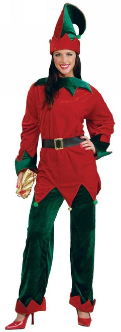 Santa's Helper Elf Christmas Holiday Party Fancy Dress Halloween Adult Costume