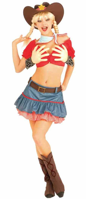 Texas Hold 'Em Cowgirl Daisy Mae Fancy Dress Up Halloween Sexy Adult Costume