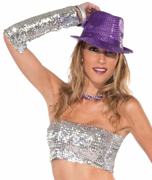Sequin Tube Top Club Rave Dance Party Halloween Adult Costume Accessory 4 COLORS
