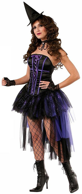 Willow Witch Wicked Black Purple Fancy Dress Up Halloween Sexy Adult Costume