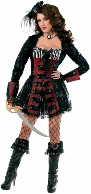 Pearl Halloween Couture Pirate Wench Caribbean Girl Fancy Dress Up Adult Costume